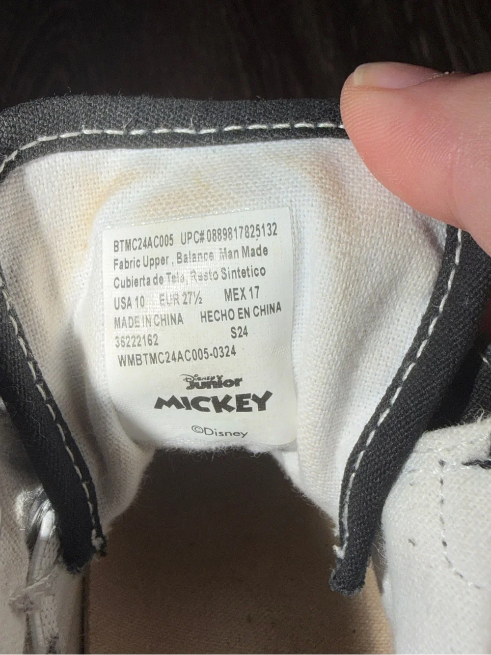 Disney Mickey Mouse & Pluto Toddler High Top Sneakers Size 10C